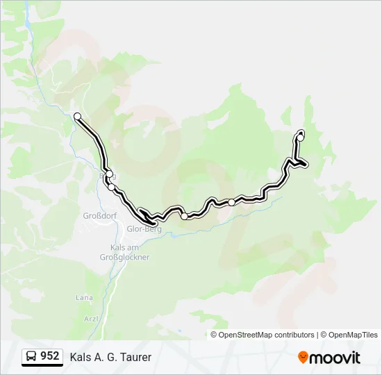 952 Bus Line Map