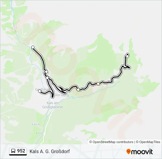 952 Bus Line Map