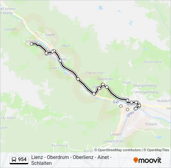 954  Line Map