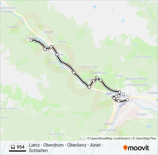 954  Line Map