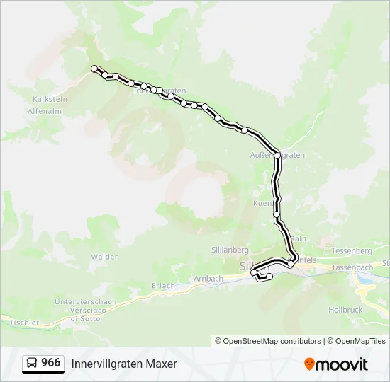 966 Bus Line Map