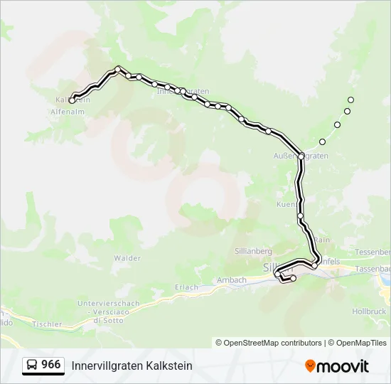 966 Bus Line Map