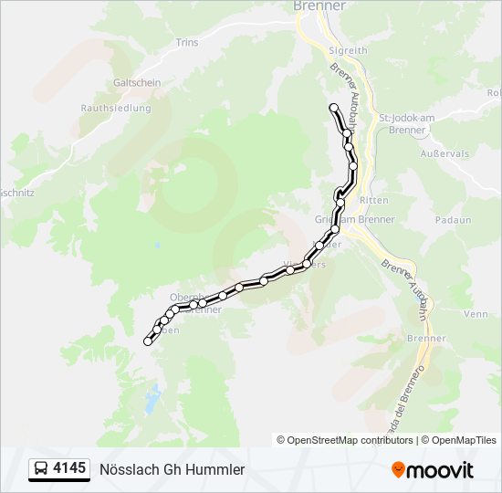 Buslinie 4145 Karte