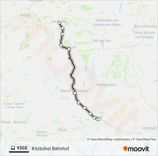 950X  Line Map
