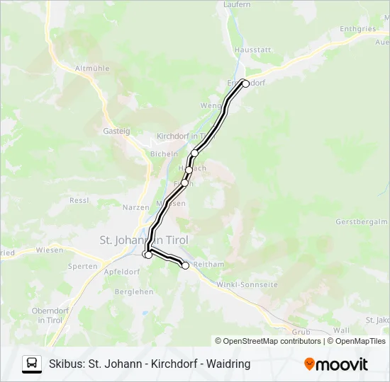 SKIBUS 4812  Line Map