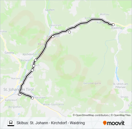 SKIBUS 4812  Line Map