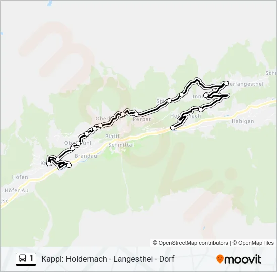 1 Bus Line Map