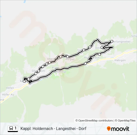 1 Bus Line Map