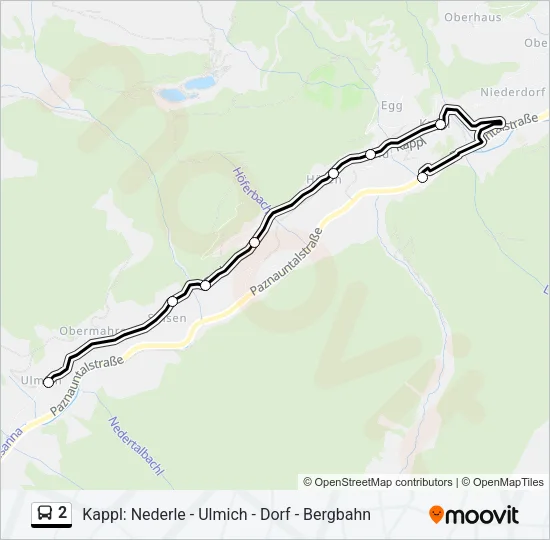 2 Bus Line Map