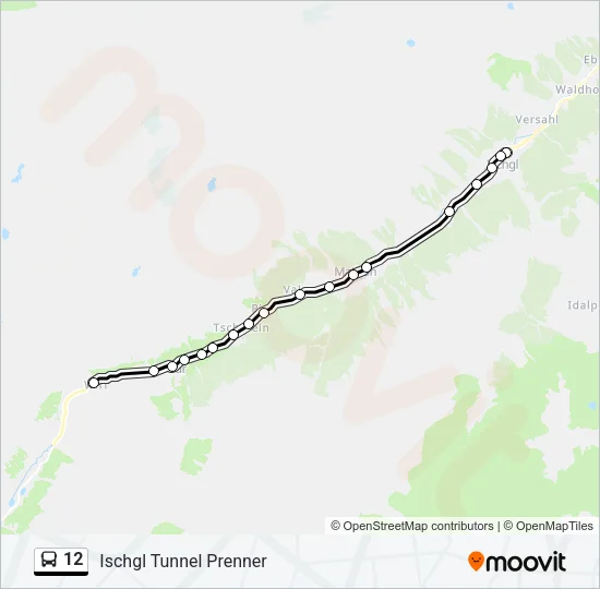 12 Bus Line Map
