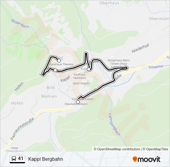 41 Bus Line Map