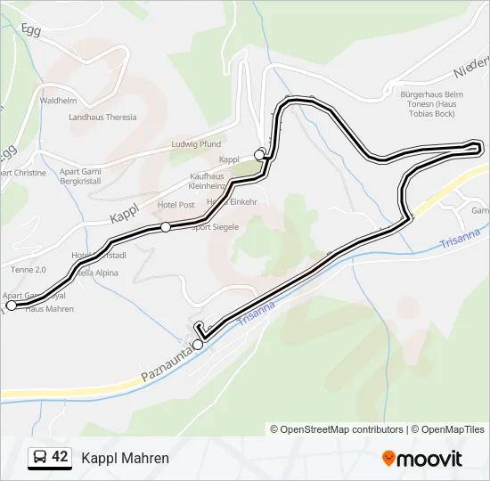 42 Bus Line Map