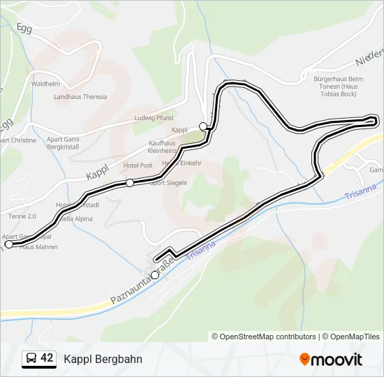 42 Bus Line Map