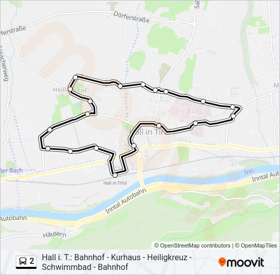 2 Bus Line Map