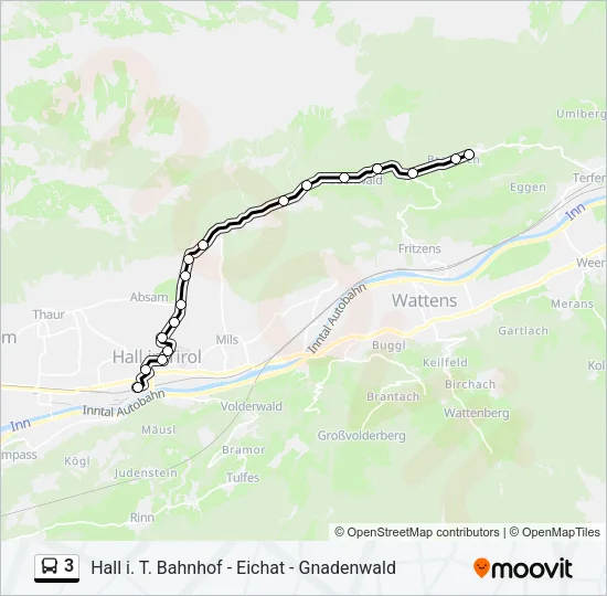 3 Bus Line Map