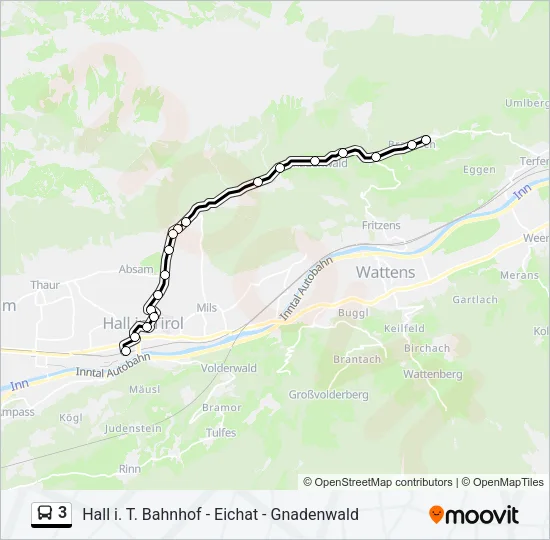 3 Bus Line Map