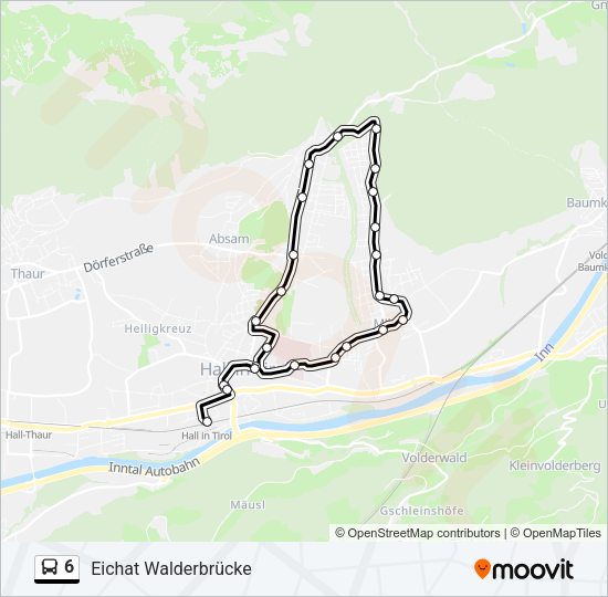 6 Bus Line Map