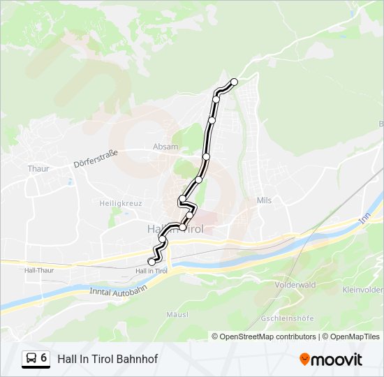 6 Bus Line Map