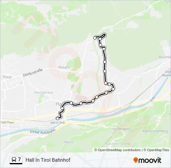 7 Bus Line Map