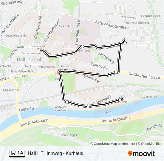 1A Bus Line Map