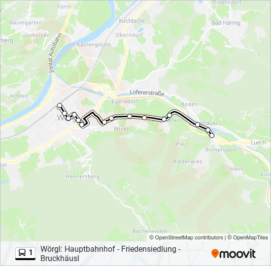 1 Bus Line Map