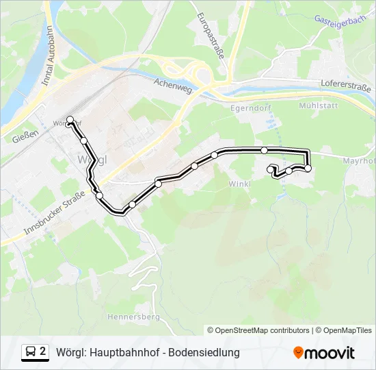 2 Bus Line Map