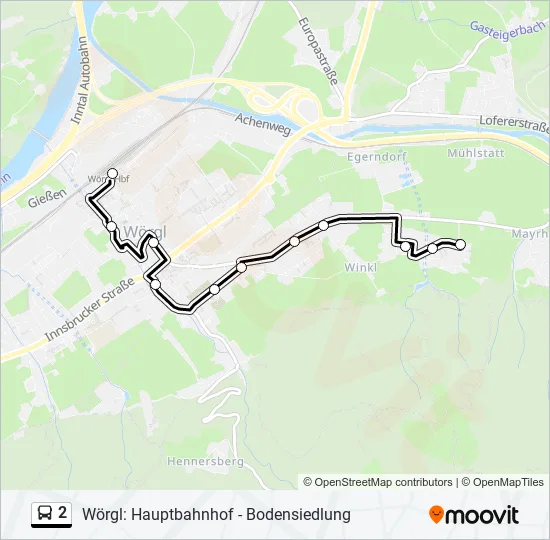 2 Bus Line Map