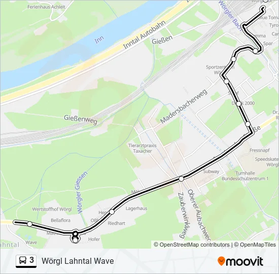 3 Bus Line Map