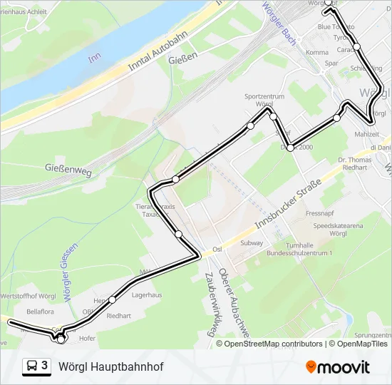 3 Bus Line Map