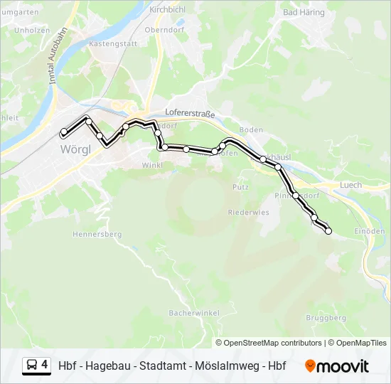 4 Bus Line Map