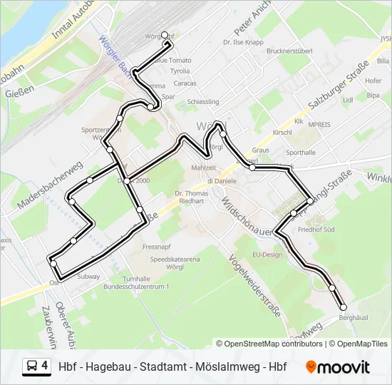 4 Bus Line Map
