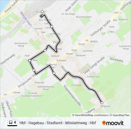 4 Bus Line Map