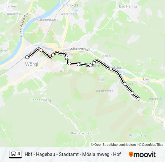 4 Bus Line Map
