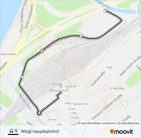 5 Bus Line Map