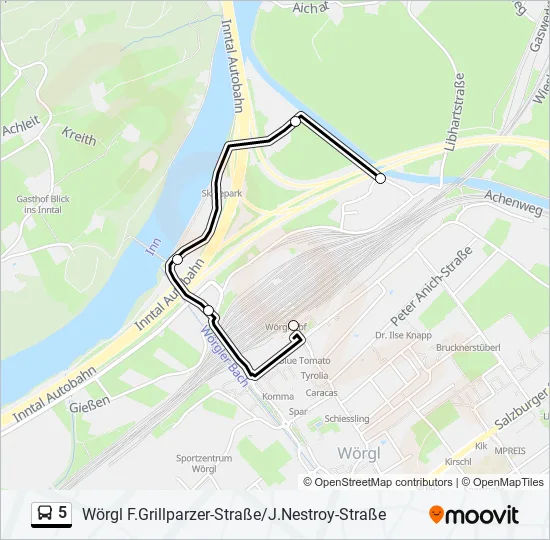 5 Bus Line Map