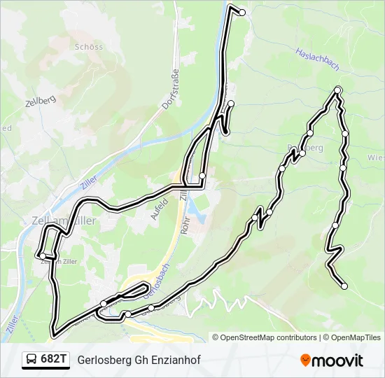 682T Bus Line Map