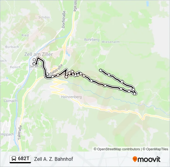 682T Bus Line Map