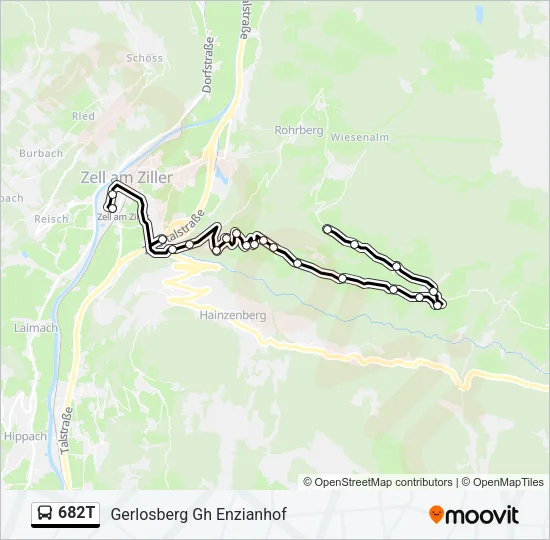 682T Bus Line Map