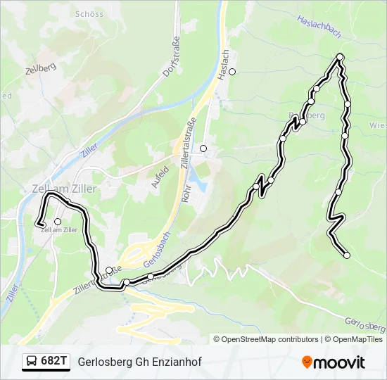 682T Bus Line Map