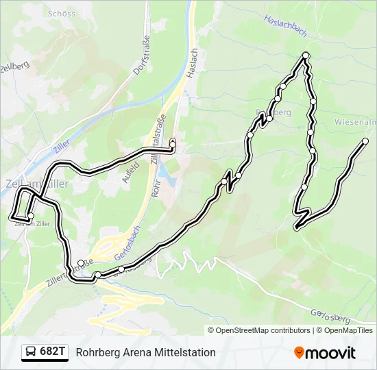 682T Bus Line Map
