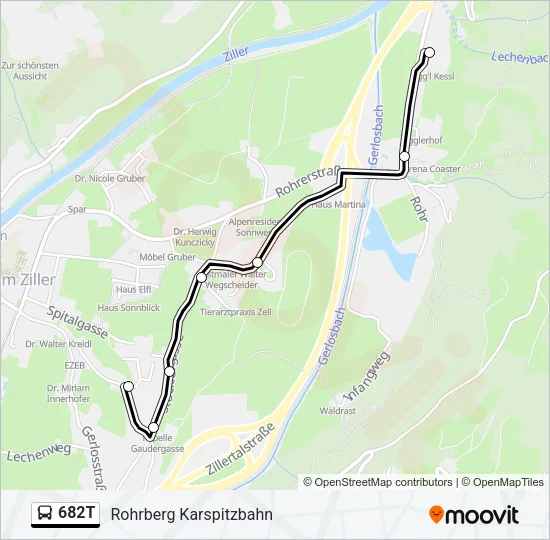 682T Bus Line Map