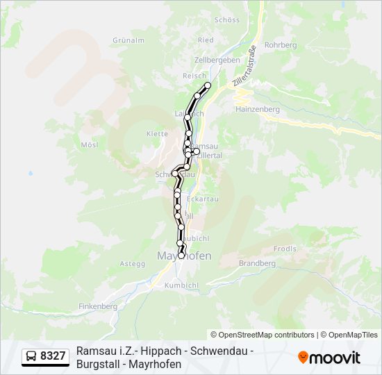 8327 Bus Line Map