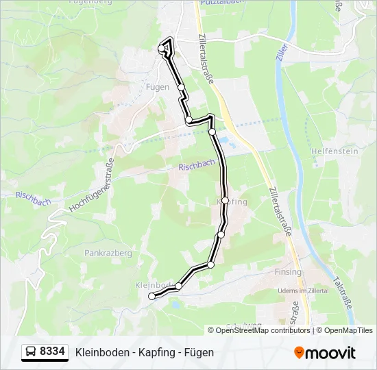8334 Bus Line Map