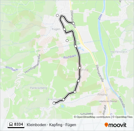 8334 Bus Line Map