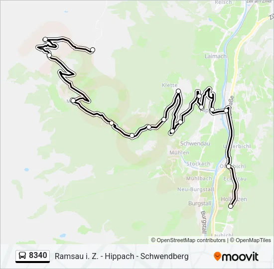 8340 Bus Line Map