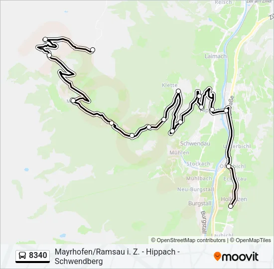 8340 Bus Line Map