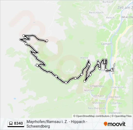 8340 Bus Line Map