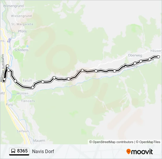 8365 Bus Line Map