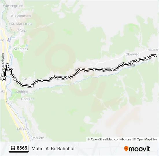8365 Bus Line Map