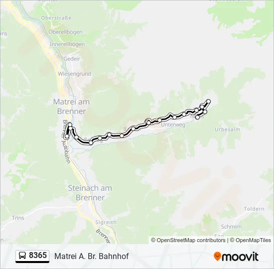 8365 Bus Line Map